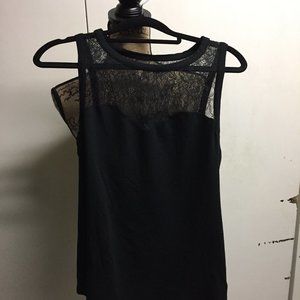 Express Black Lace Bodice Tank Top